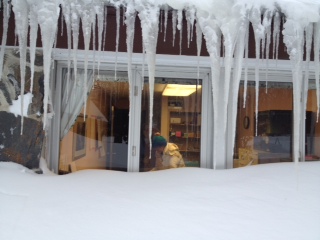 Ruth getting the bulletin ready